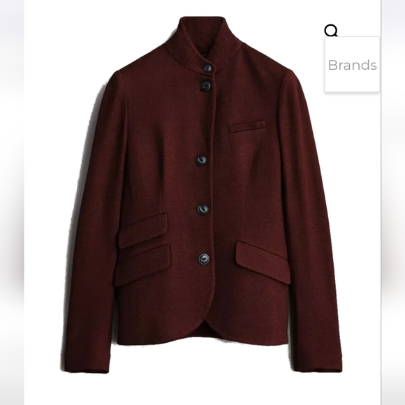 rag & bone Slade Blazer  Burgundy Sz 4 - Picture 2 of 16